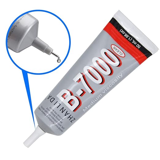 B-7000 Multi-Purpose Clear Adhesive – Strong, Flexible, Quick-Dry Glue for Crafts, Repairs, Metal, Glass, Plastic & Fabric – 50ml