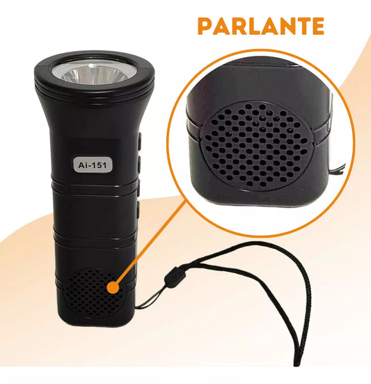 Flashlight Speaker Bluetooth Radio