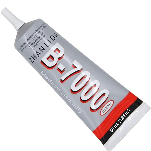 B-7000 Multi-Purpose Clear Adhesive – Strong, Flexible, Quick-Dry Glue for Crafts, Repairs, Metal, Glass, Plastic & Fabric – 50ml