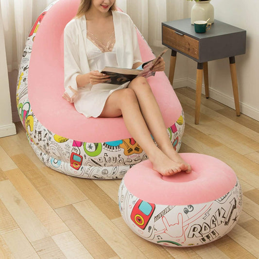 Compact &amp Lightweight Portable Inflatable Sofa